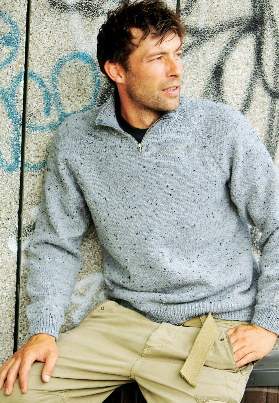 Strikket herresweater