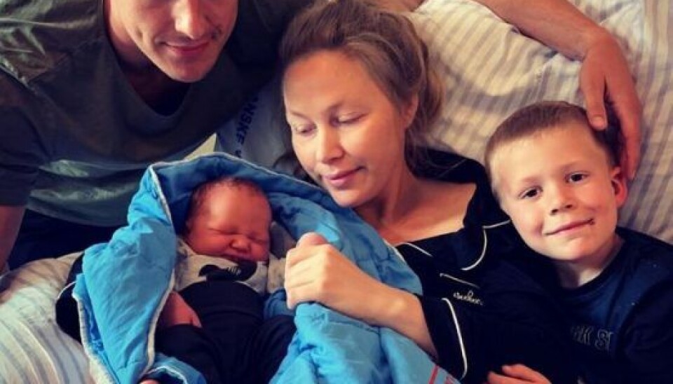 Den lykkelige familie på fire. (Foto: Privat)