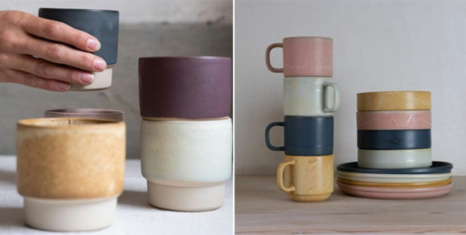 Julie Damhus Studio rummer indtil videre to keramik serier. Stentøjsserien Oda indeholder alt til bordopdækningen, og designserien Toto tager udspring i koppen, som er en stabelkop, inspireret af en traditionel kantinekop.