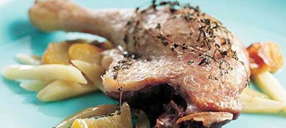 And på æbler og pastinak