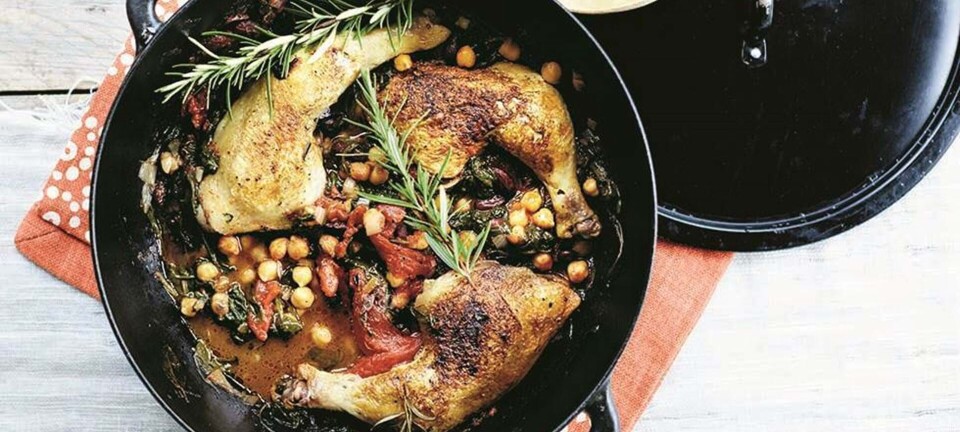 One pot: Kylling med bønner og kikærter