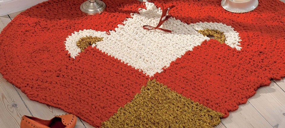 Flot hæklet juletræstæppe