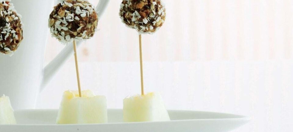 Havregrynskugler med melon