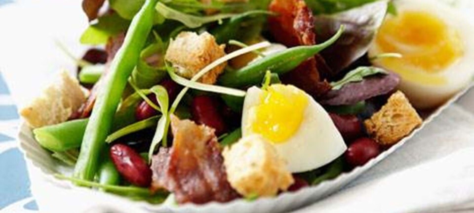 Bønnesalat med bacon