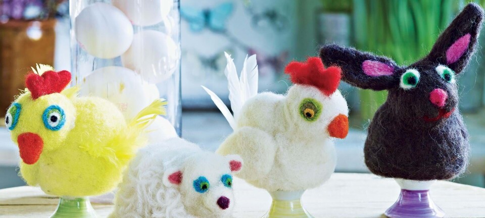 Skønne filtede æggevarmere til påske