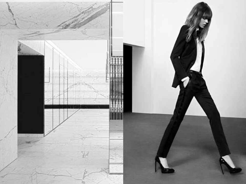 Freja Beha rocker Saint Laurent