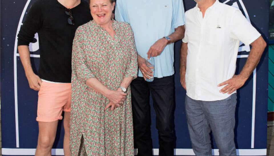 Cirkusrevyens 2020-hold består af Carsten Svendsen, Lisbet Dahl, Ulf Pilgaard, Niels Ellegaard og Mille Lehfeldt (Foto: Peter Hauerbach).
