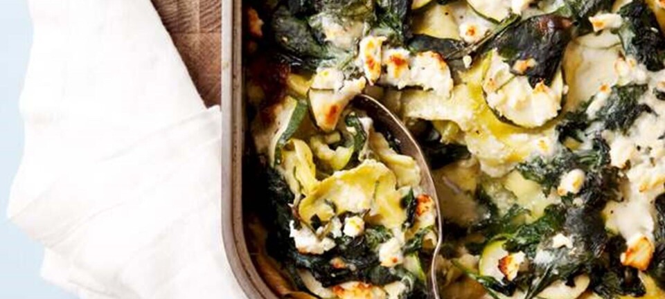 Skøn grøn lasagne med pesto & spinat