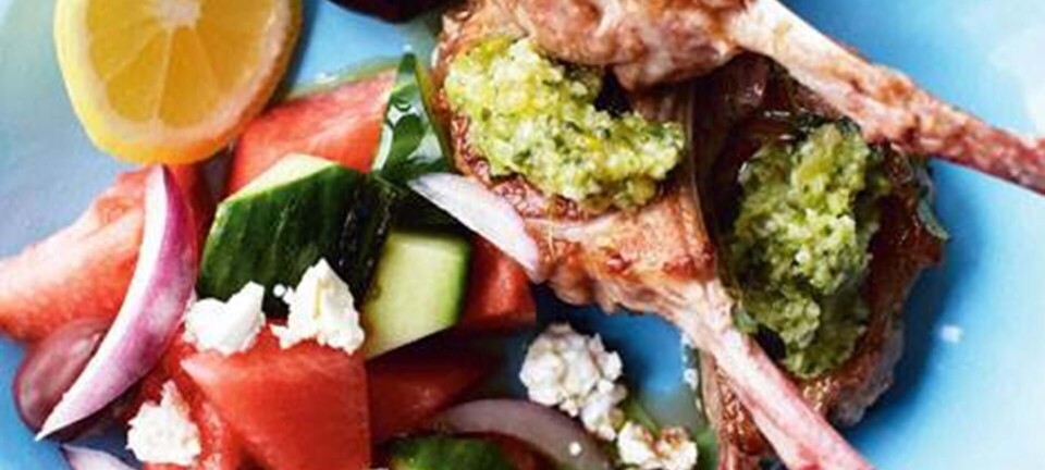 Lammekoteletter med pesto