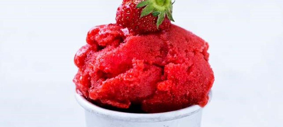 Jordbærsorbet