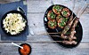 Lammekebab med spicy aubergineskiver