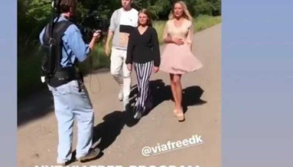 Anne afslørede i sin Insta-story, at hun optager med Albert Dyrlund og Mariyah Samia. Realityportalen har fået lov til at viderebringe billedet (Foto: Privat).