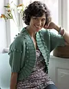 Grøn bolero med flagermusærmer
