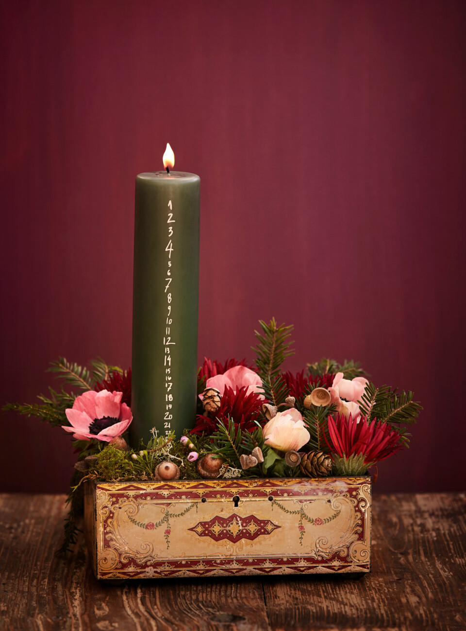 Kalenderlys i kagedåsen