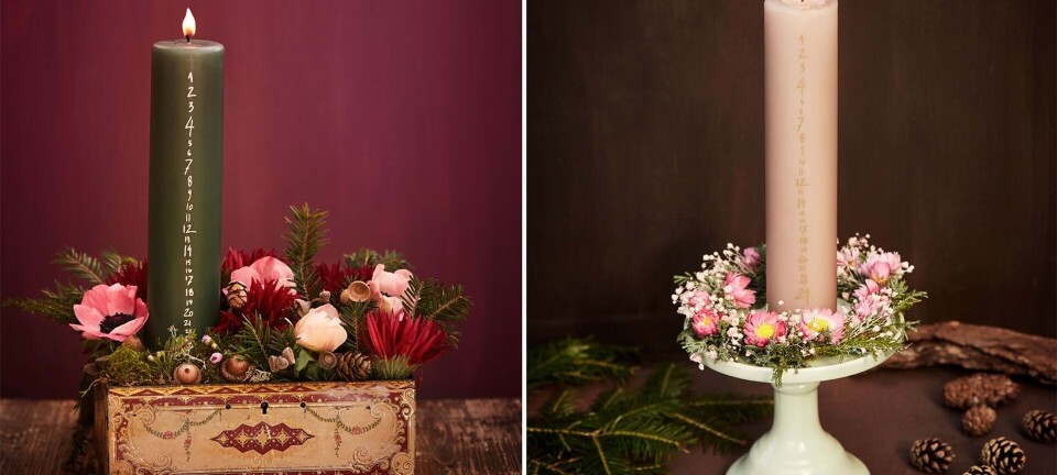 5 flotte dekorationer med kalenderlys