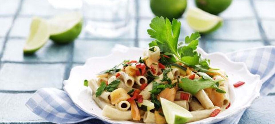 Pasta med laks og lime