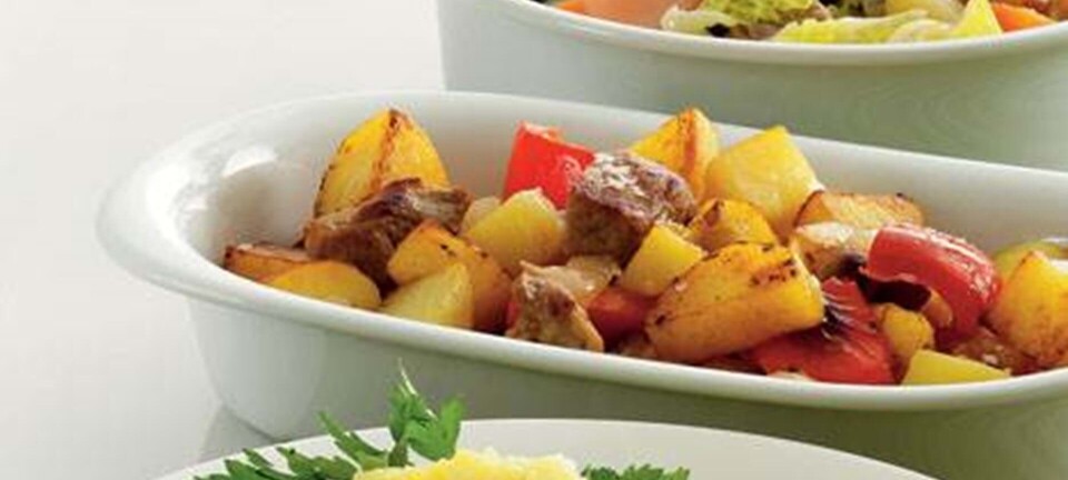 Biksemad med rød peberfrugt