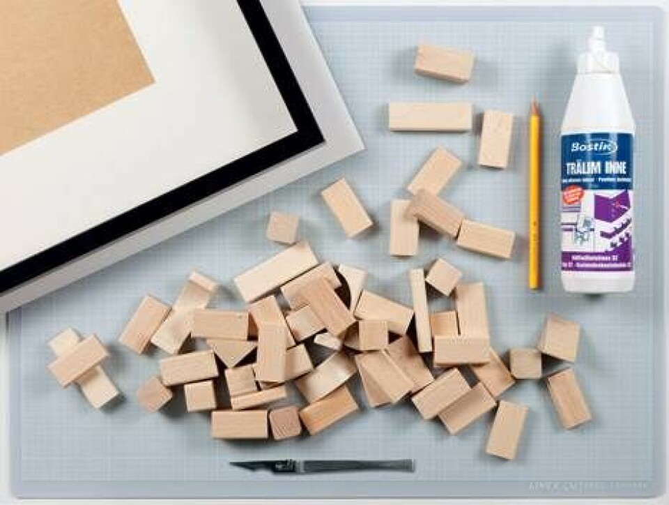 Lav fin 3D-kunst af træklodser