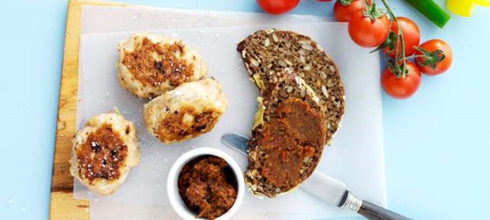 Frokostfrikadelle med pesto