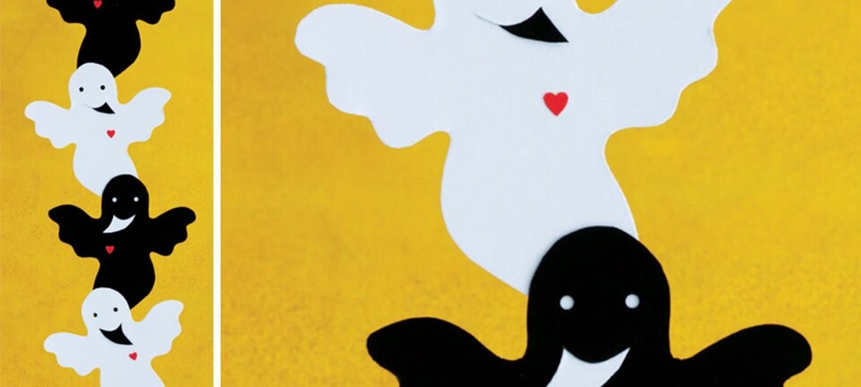 Klip sjove spøgelser på rad og række til halloween