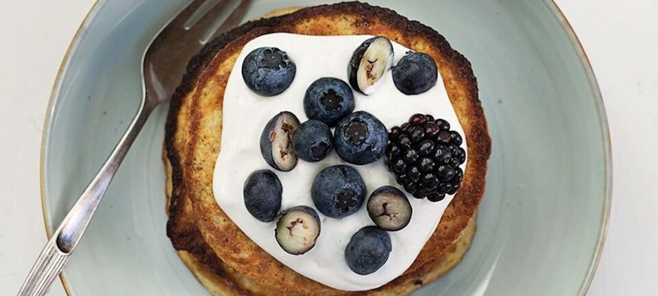 Slankende morgenmad: Pandekager med skyr & bær