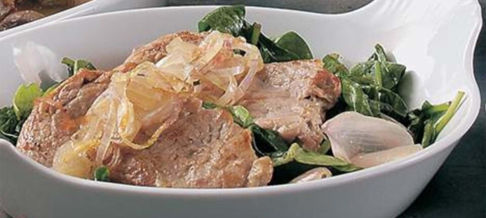 Mørbradbøffer med spinatblanding