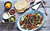 Fajitas med oksekød og melfrie tortillas