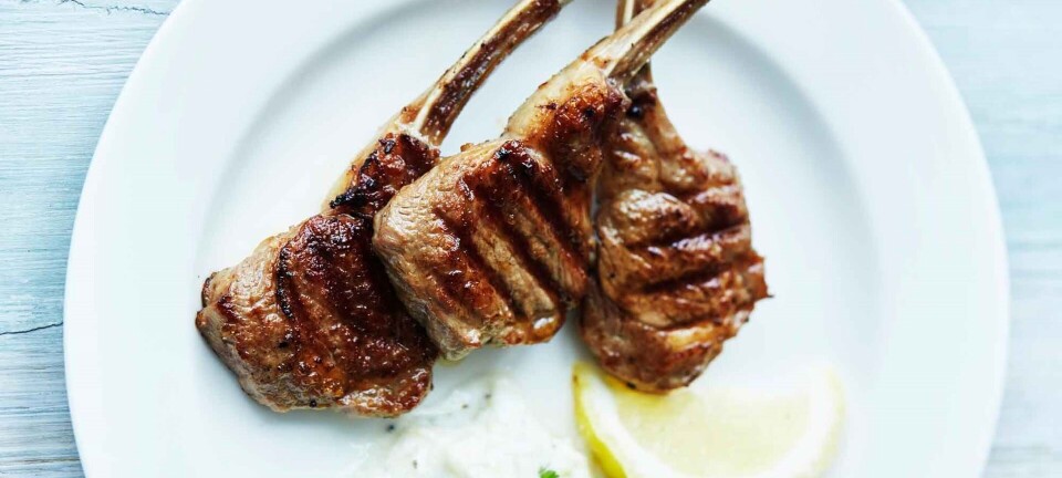 Grillede lammekoteletter med squash-tzatziki