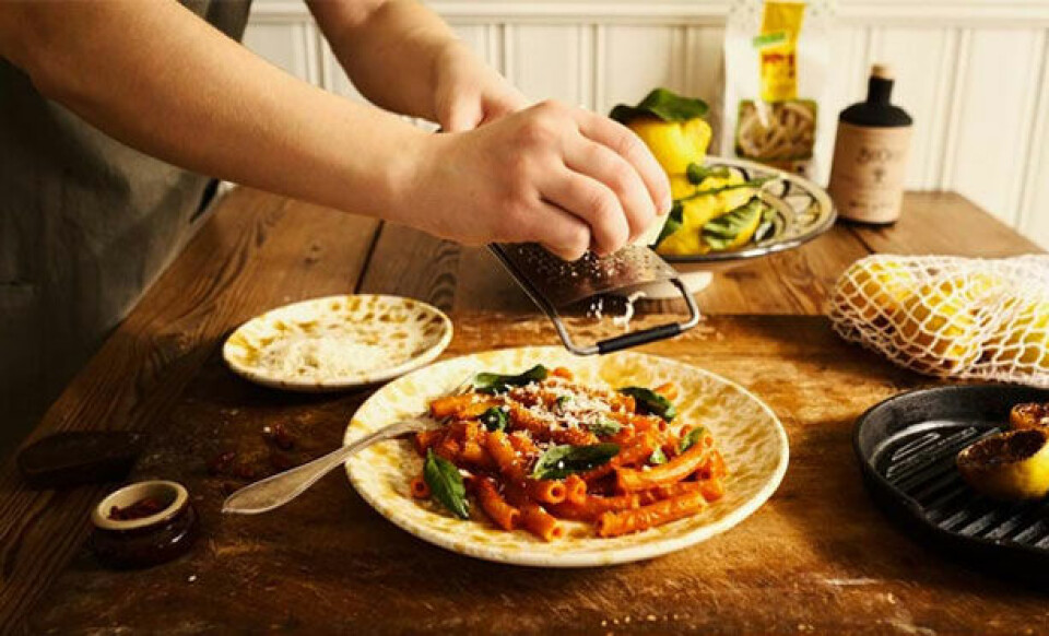 Pasta med gin.