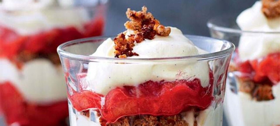 Sommerdessert: Rabarbertrifli