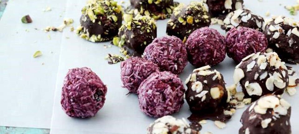 Sund konfekt: Brombærkugler