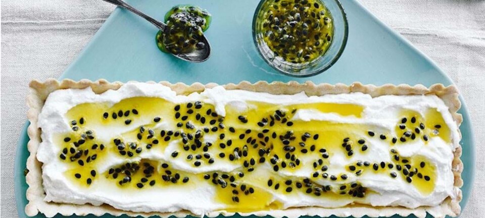 Tærte med passionsfrugt og ricotta