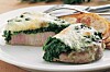 Koteletter med spinat og ost