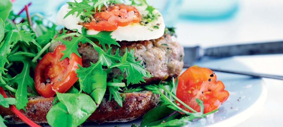 Skøn sund burger, der smager himmelsk!