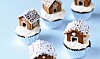Julemuffins med hus på toppen