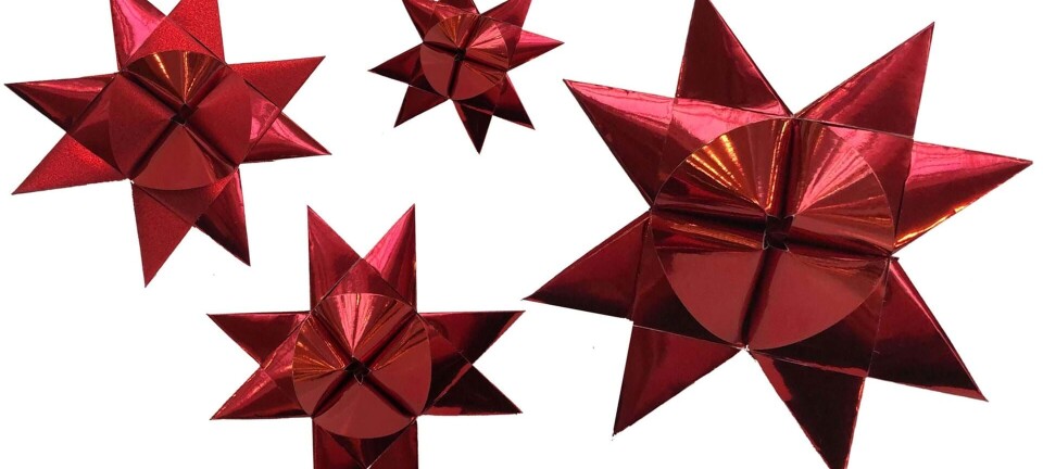Sådan fletter du en julestjerne med pyramideform