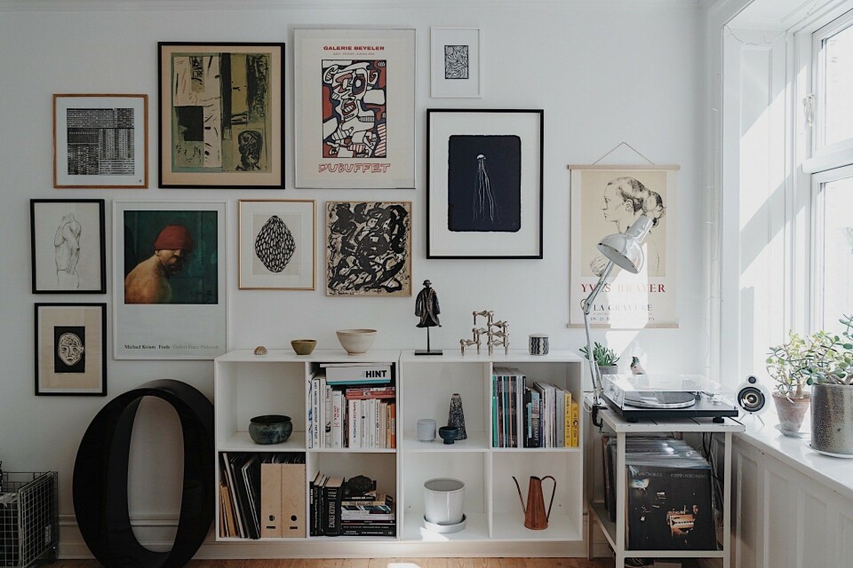 Sarahs billedvæg høster mange likes på Instagram.