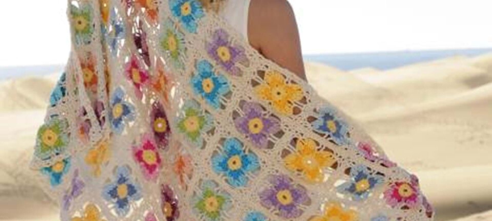 Hækl selv: Blomsterplaid