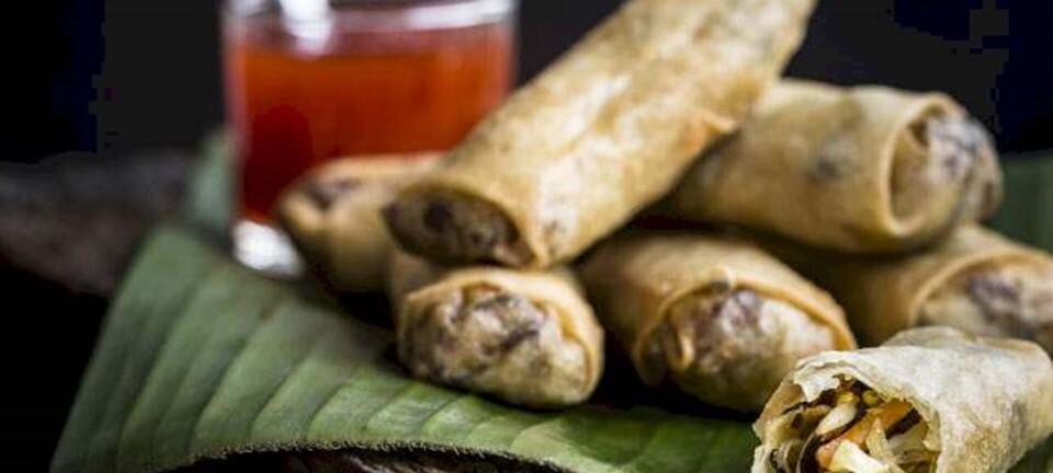 Forårsruller med grøntsager og svampe