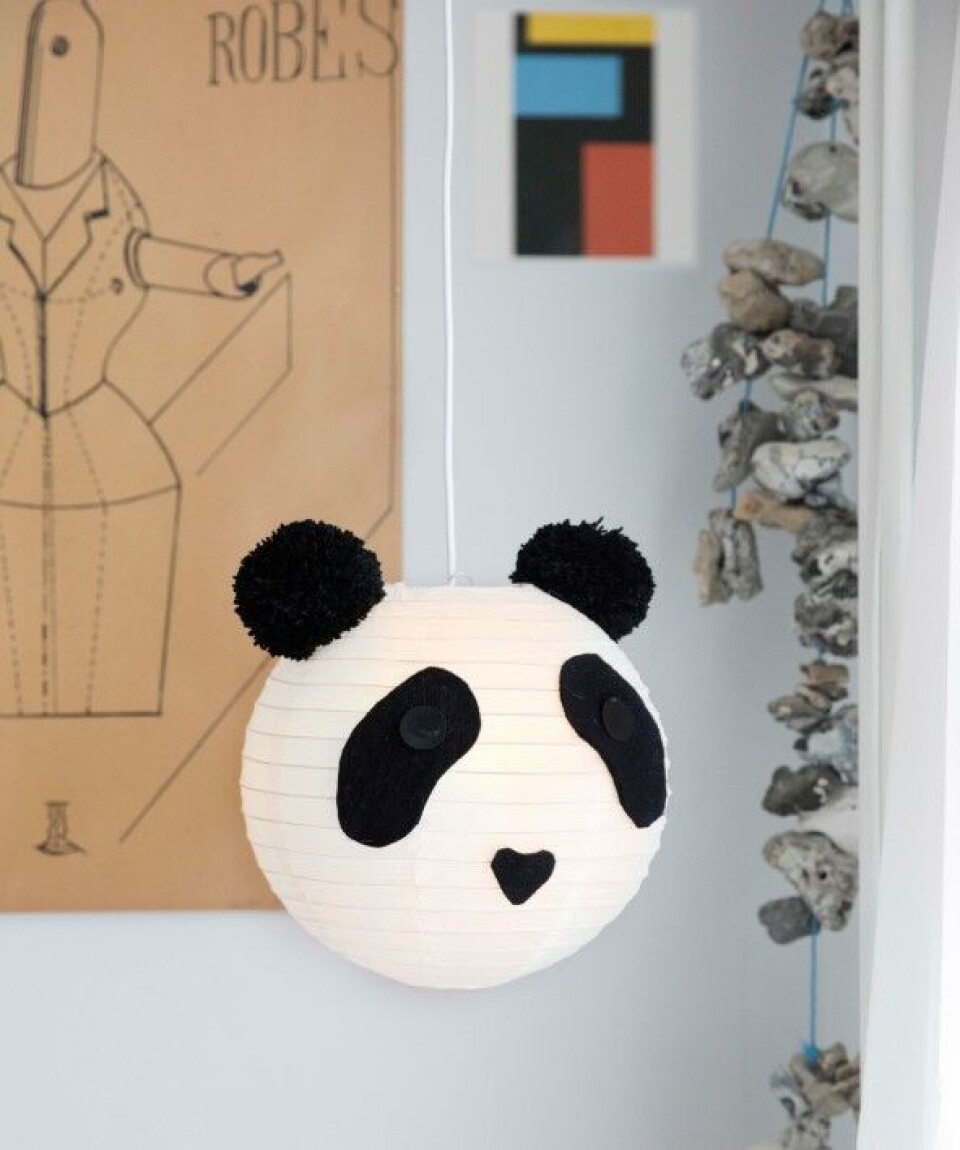 Lysende panda lampe