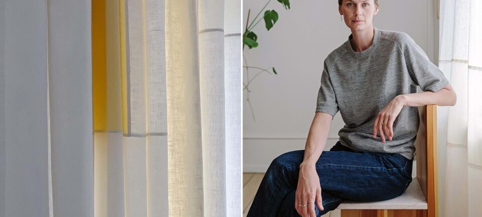 Fie manglede et gardin til stuen, så hun syede selv et – nu sælges hendes værker verden over