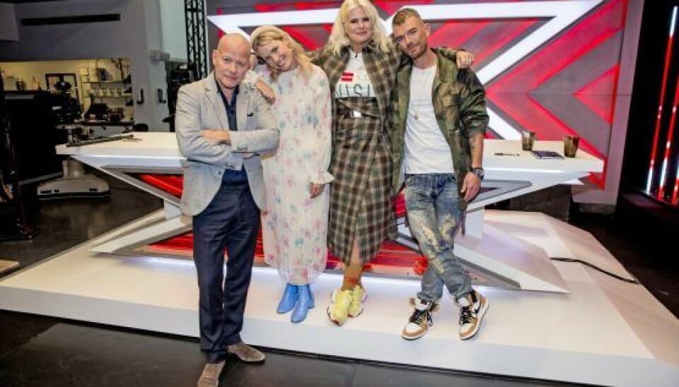 På den igen. Dommertrioen består af Thomas Blachman, Nanna 'Oh Land' Øland og Lars Ankerstjerne, mens Sofie Linde er vært i talentkonkurrencen. (Foto: Michael Stub)