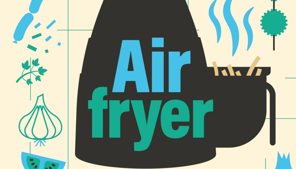 Dejlig airfry-ret: Indbagt laks med bagte tomater