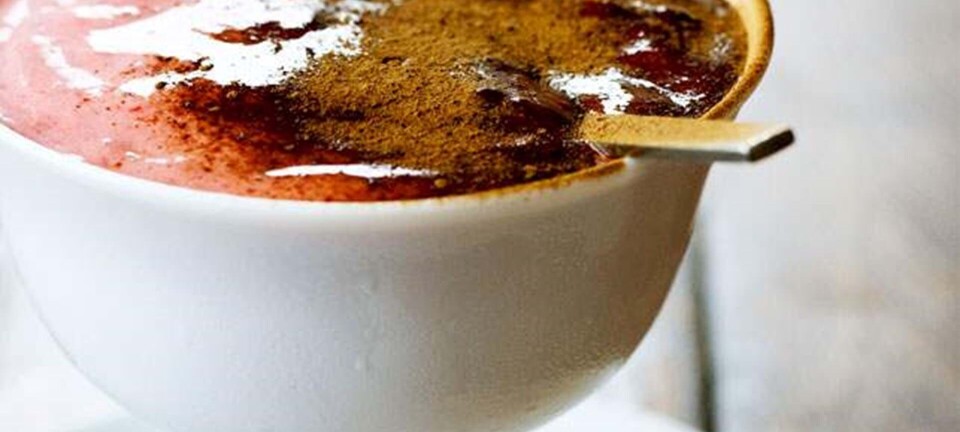 Umahros instant hindbær-dadel-banan softice