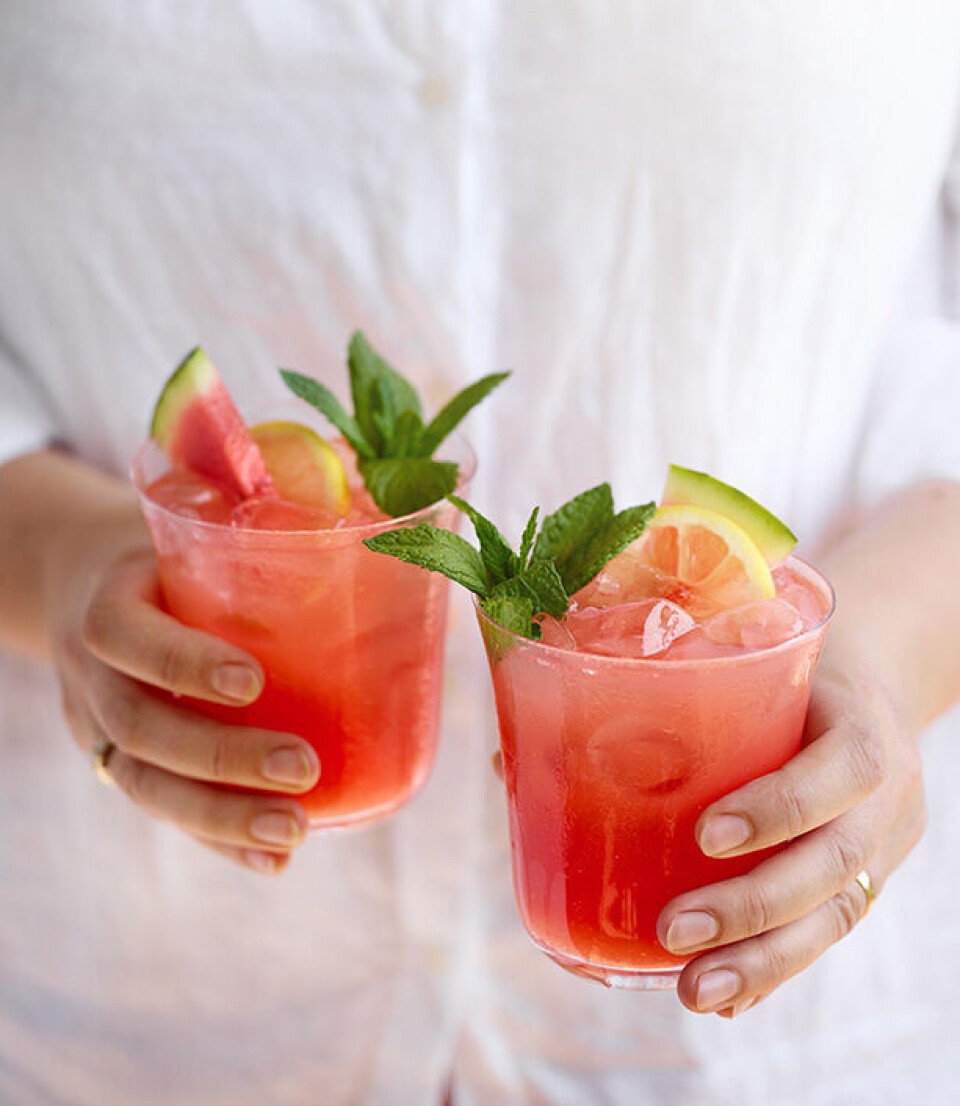 Spiked vandmelonslimonade