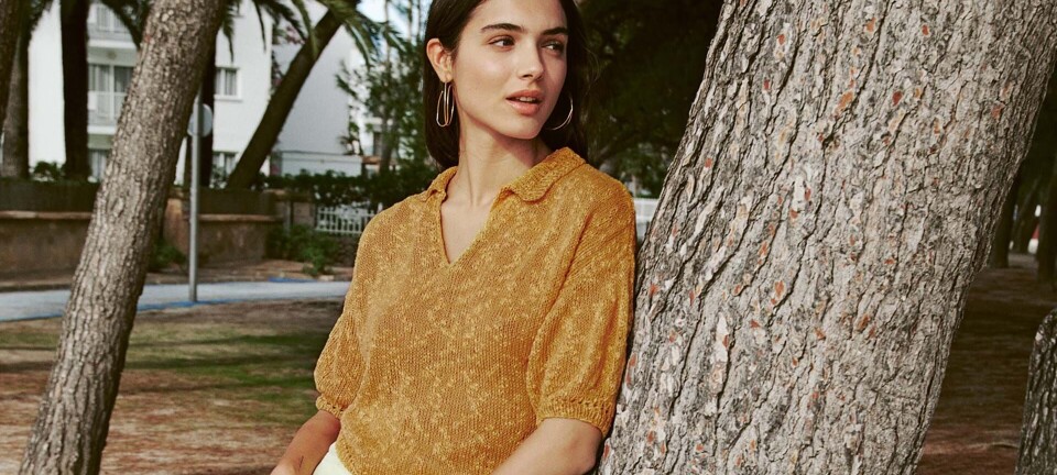 Strik selv: Smuk polo i flamé