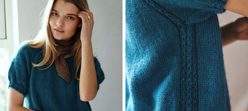 Strik selv: Smuk bluse med snydesnoninger
