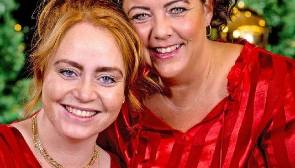 Marianne og Rikke er klar til finalen på ”Den store jule- og nytårsbagedyst”. Foto: DR.