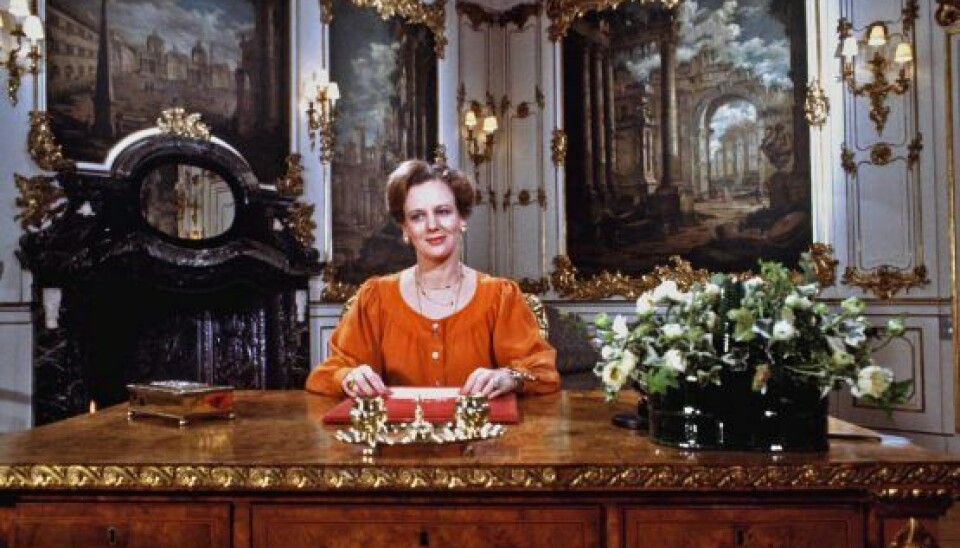 Dronning Margrethes nytårstale 1979 (Foto: Mogens Ladegaard/Scanpix).