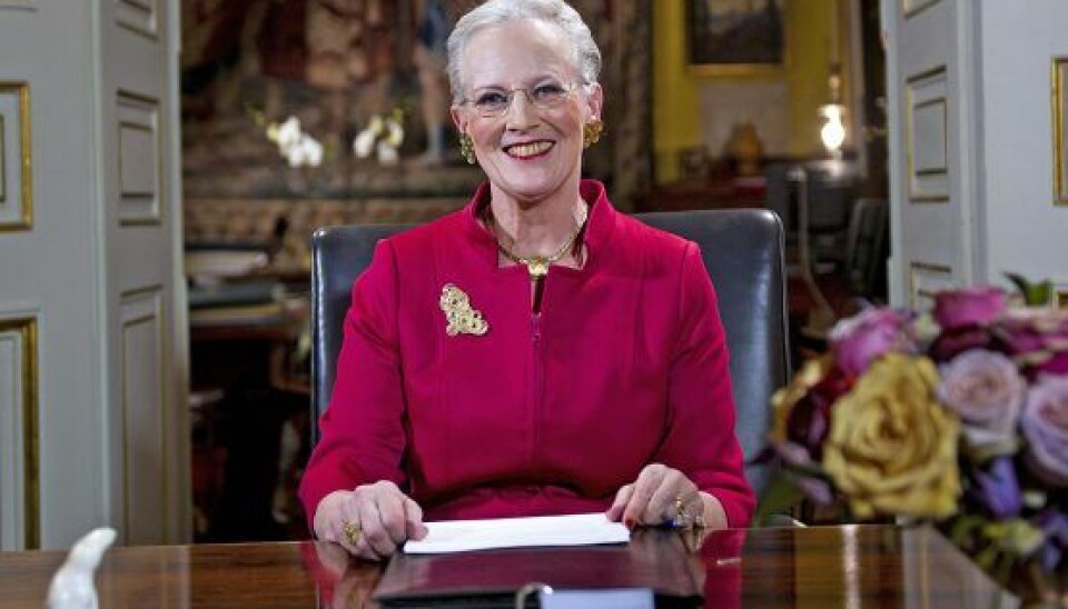 Dronningens nytårstale flytter til Fredensborg i år. Dronning Margrethe holder sin nytårstale i Christian IXs palæ på Amalienborg 2010 (Foto;: Keld Navntoft/Ritzau Scanpix)
